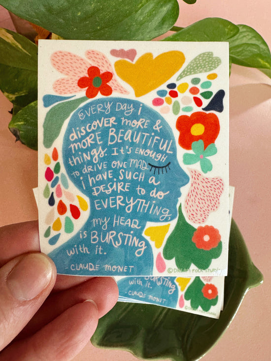 Monet Quote Sticker