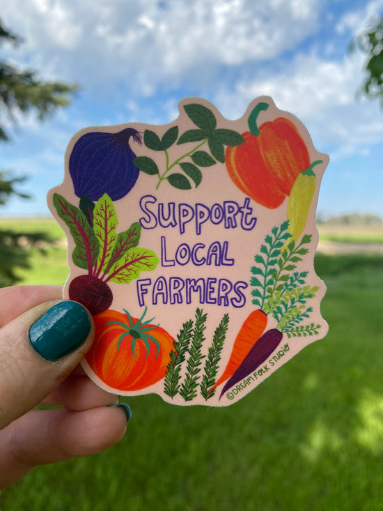 Support Local Farmers Sticker