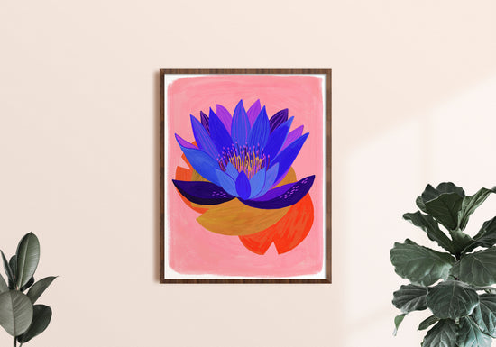 Rare Blue Lotus Flower - Art Print