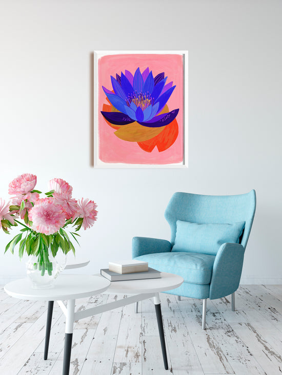 Rare Blue Lotus Flower - Art Print