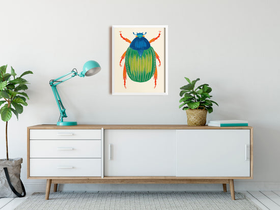 Green Beetle - Art Print